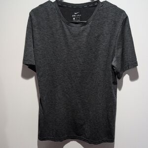 Nike Dri-FIT Heathered Dark Gray Short Sleeve Tee